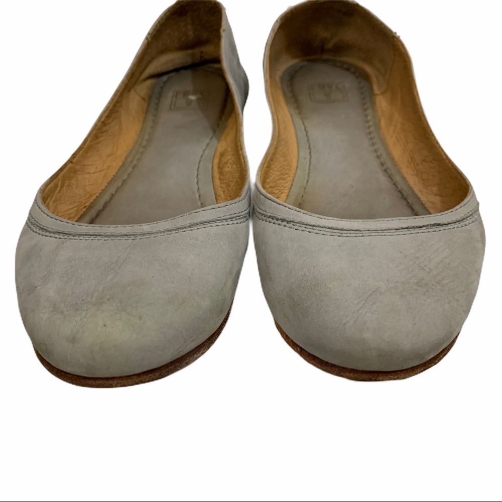 Frye light blue Carson leather ballet flats women’s 8